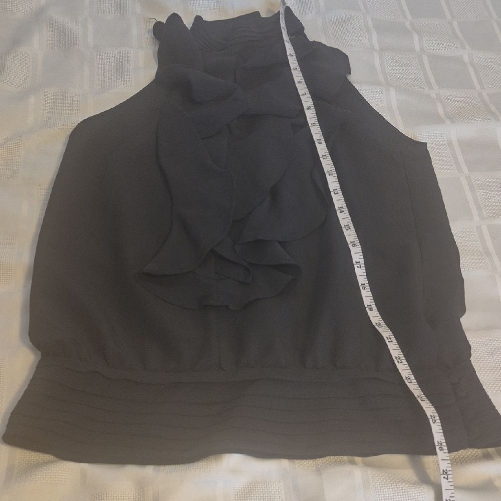 Adiva Black Ruffled Halter Top - Picture 9 of 16